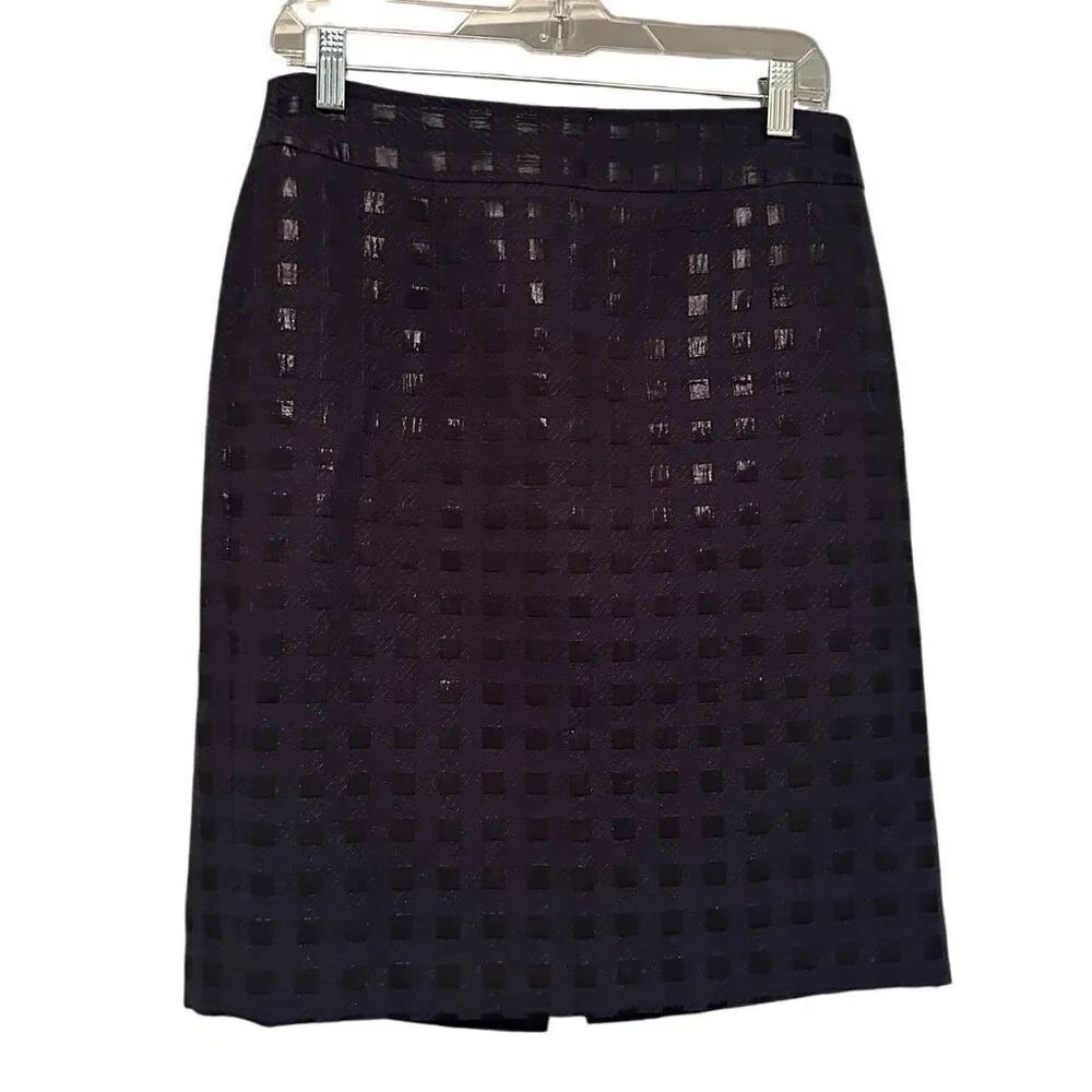 Banana Republic black and navy checkered pencil skirt - size 6